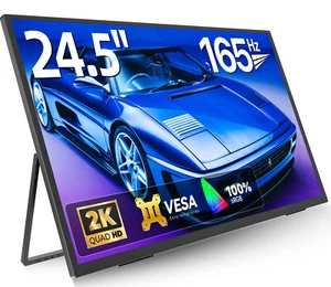 UPERFECT 24.5" 165Hz 2K Gamimg Display 2560x1440 Portable for PS4/5 Xbox Laptop - Picture 1 of 7