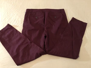 Womens Talbots Khaki Dress Pants 12 Red Cotton Slack Chino Trouser - Picture 1 of 7