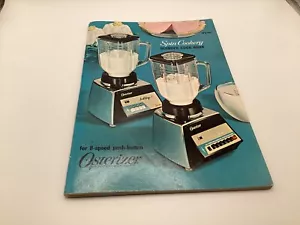 Vintage Osterizer Blender Cookbook Users Owners Instruction Manual Recipes 1968 - Imagen 1 de 6