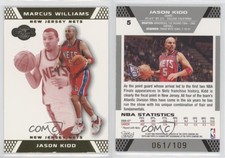 2007-08 Topps Co-Signers Gold Red /109 Jason Kidd Marcus Williams #5.2 HOF