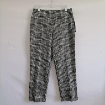 NWT New Directions Womens Black White Silver Millennium Fall Base Pants Size 16P - Image 1 of 4