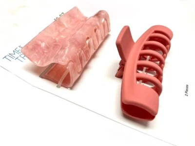 Women's Time And Tru Claw Hair Clips 2 Per Pack NEW Choose Your Color GRP1 - Image 1 of 4