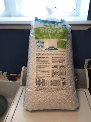 Relleno de bolsa de frijoles Biggie de polietileno blanco Foto 1 de 4