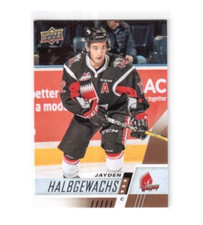 2017-18 CHL Hockey Base Card # 41 Jayden Halbgwachs Moose Jaw Warriors WHL (23)