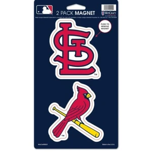 St. Louis Cardinals Two Pack Magnet Set – Classic STL & Bird on Bat - Picture 1 of 1