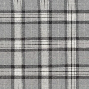 Woven Wool PLAID Home Decor GUNMETAL Drapery Upholstery Pillow Sewing Fabric BTY - Picture 1 of 6