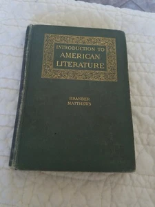 Introduction to American Literature Brander Mathews 1896 Book - Picture 1 of 10