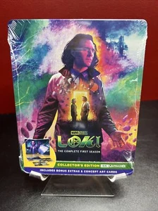 Loki Season One 1 Collectors Edition Steelbook (4K UHD Blu-ray+Art Cards) Sealed - Picture 1 of 7