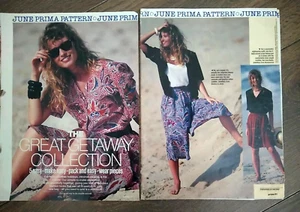 Vintage 1980s Prima Summer Wardrobe Sewing Pattern June 1989 Sizes 10-18 UNCUT - Picture 1 of 8