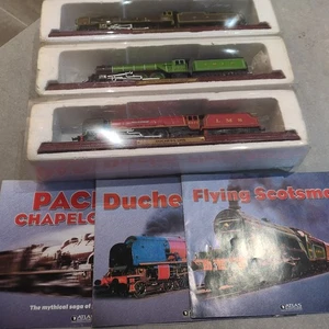 Atlas Editions Trains X 3 Flying Scotsman Duchess LMS Pacific Chapelon Nord - Picture 1 of 8