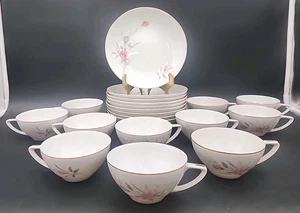 20 tazones de sopa/ensalada fina de porcelana dorada (9) y tazas (11) de colección "HERMOSOS" - Imagen 1 de 19
