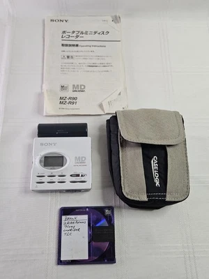 Sony Walkman MZ-R91 MiniDisc Grabadora Reproductor Portátil - Disco - ¡Bolsa y Libro Funciona! Foto 1 de 4