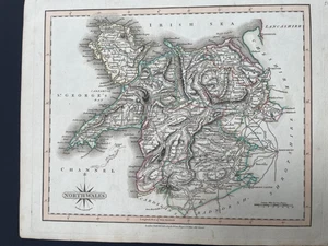 Original Antique County Map NORTH WALES John Cary 1809 RARE Engraving - Picture 1 of 13