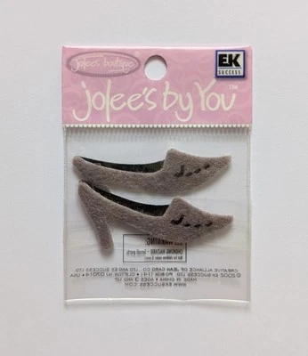 RARO Zapatos Gris Tacón Alto Jolee's By You MINI Adornos para Álbumes de Recortes Foto 1 de 3