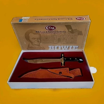 2008 W.R. CASE XX BOWIE FIXED BLADE HUNTING KNIFE & LEATHER SHEATH MIB #00286 - Image 1 of 4
