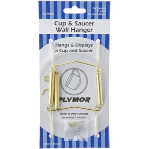 Plymor Appendiabiti da Parete Tonalità Oro per Tazze e Piattini, 8" H x 2,75" L x 1" D - Foto 1 di 2