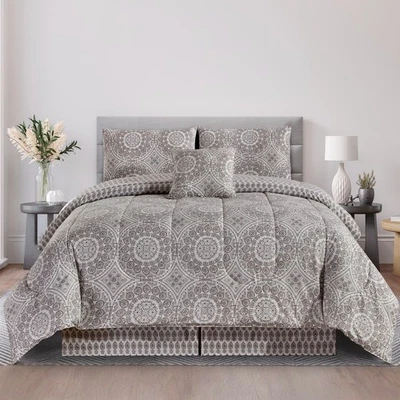 Juego de edredón de 5 piezas con inserción de edredón ropa de cama reversible para todas las estaciones Foto 1 de 4