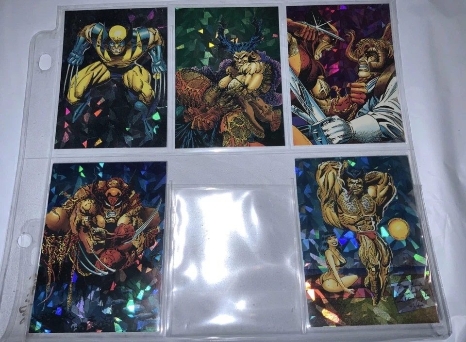 1992 年漫威狼从 THEN 'TIL NOW II PRISM 5/6 张卡部分套装 — 第 1/4 张图片