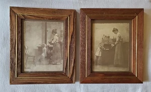 VINTAGE R. HENDRICKSON HOLZ GERAHMTE KUNST - GEBRAUCHT/ANSTÄNDIG - Bild 1 von 12