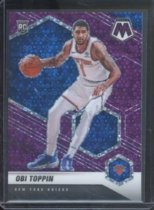 2020-21 Panini Mosaic OBI TOPPIN #220 RC Rookie Fast Break Purple /50 Knicks - Picture 1 of 2