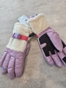 Swiss Tech Girls Plush Gloves, Sizes L-Xl purple and pink cozy ski glove New - Picture 1 of 5