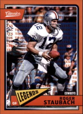 2018 Panini Classics Timeless Tributes Orange #193 Roger Staubach /25 Cowboys  - Image 1 of 2