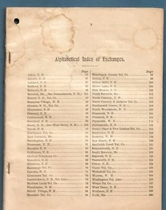 1907 NE T&T Telefonbuch Central NH Manchester Concord Seen Region ohne Umschläge - Bild 1 von 12