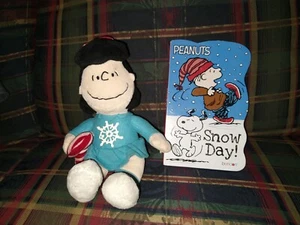 2016 Dan Dee Peanuts Gang Christmas Lucy Plush 8" and snow day book by Benson - Picture 1 of 5