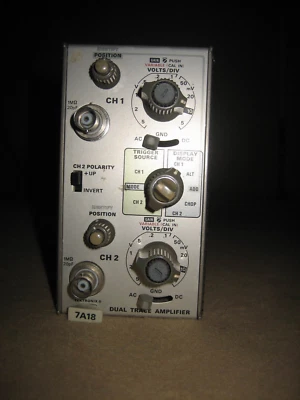 Tektronix 7A18 dual trace amplifier Einschub plug-in - Bild 1 von 4