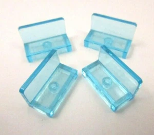 LEGO x4 Trans-LightBlue Panel 1x2x1 with Rounded Corners Réf 4865b - Picture 1 of 1