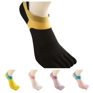 5 Paar tief geschnittene Damen-Zehensocken rutschfest Zehentrenner Baumwolle Sport kurze Socken - Bild 1 von 16