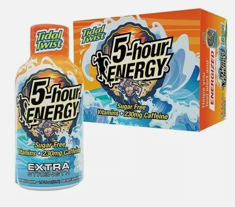 NUEVO*5 Hour Energy Extra Strength Tidal Twist 1.93 OZ inyecciones sin azúcar ENVÍO GRATUITO Foto 1 de 1