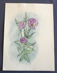 LAVENDEL BLUMEN HANDBEMALT AQUARELL - Bild 1 von 3