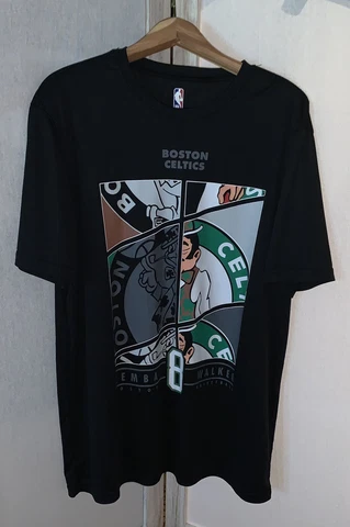 NBA Boston Celtics Large Basketball Kemba Walker #8 Graphic Tee Poly FLAW SeePic Cover