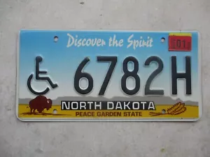 North Dakota 2016 wheelchair license plate # 6782H - Picture 1 of 1