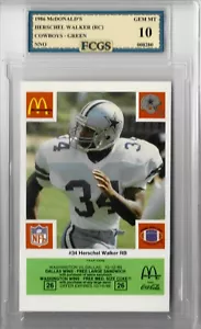 1986 McDonald's Herschel Walker RC Graded FCGS 10 GEM MINT!!! POP 1 - Picture 1 of 4