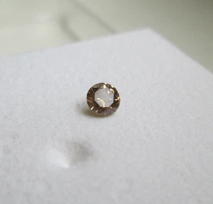 Natürlicher Diamant 0,28 ct. runder Brillant I1 4.14mm Cognac - Bild 1 von 6