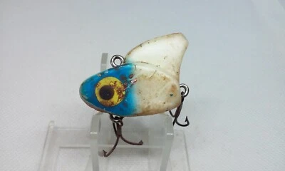 Vtg KAUTZKY LAZY IKE Shark Ike/Sail Shark Blue Nose Lipless Crankbait Fish Lure - Image 1 of 4