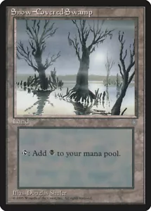 Magic the Gathering Ice Age: Snow-Covered Swamp MTG LP - Picture 1 of 1