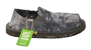 Sanuk Men's 8 Gray Vagabond St Tie Dye Sidewalk Surfer Slip on Shoes - Picture 1 of 7