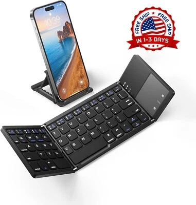 Teclado Bluetooth Plegable,Teclado Inalambrico Plegable para Android Windows iOS Foto 1 de 4