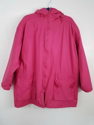 Chaqueta de Colección WIPPETTE Rainthings Rosa Vinilo Polar Abrigo de Lluvia Sudadera con Capucha Talla XL A9 Foto 1 de 4