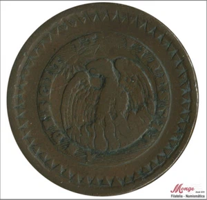 Argentina Buenos Aires - 20 Decimas 1830 / 20 gramos - Cu MBC - / VF- - Imagen 1 de 2