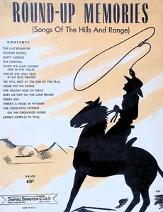 Round Up Memories Songbook Songs Of The Hills And Range Cowboy Country Western - Picture 1 of 6