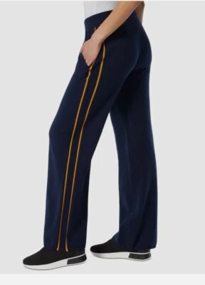 Calça de moletom Anne Klein feminina azul esporte perna larga cintura alta tamanho pequeno $80 - Imagem 1 de 4