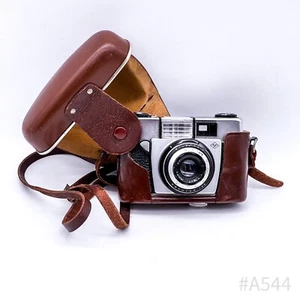 Agfa SILETTE-F PRONTOR 125 Kamera Silber mit Bereitschaftstasche aus Leder - Picture 1 of 9