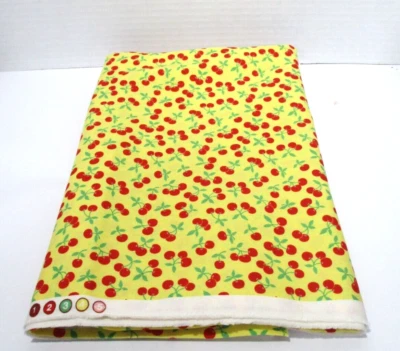 Moda Cherries on Yellow 30's Playtime by Chloe's Closet Fabric 44 X 54" Retro - Image 1 of 3