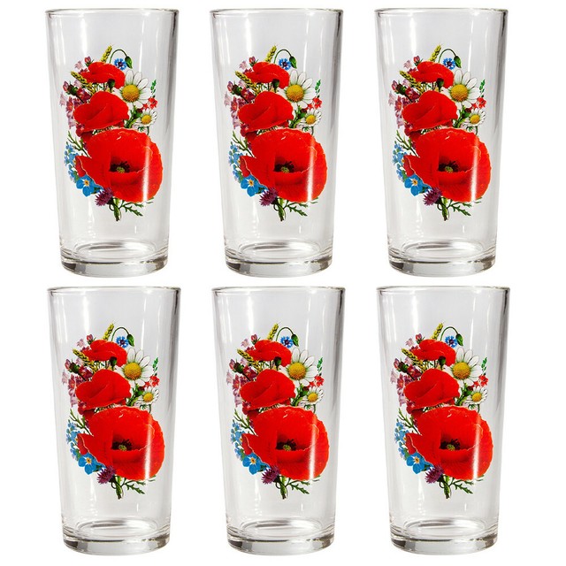 Vintage Botanist Drinking Glass Set, Luxurious Floral Embossed Decorat —  Red Co. Goods