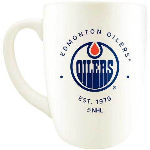 Edmonton Oilers The Sports Vault 14oz. Vintage Stamp Retro Diner Mug NHL Hockey Cover