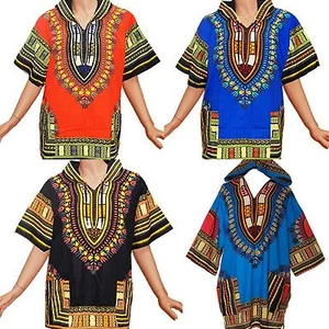 Dashiki Herren Damen afrikanischer Hoodie Kapuzenpullover Oberteil mit Kapuze traditionelle Bluse Einheitsgröße - Bild 1 von 6